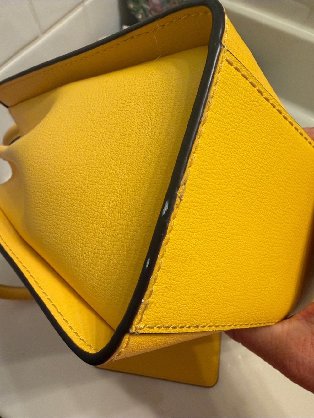 Michael Kors Yellow Leather Satchel with Zip Card Case - Picture 7 of 11
